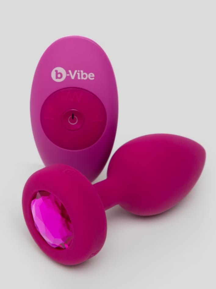 B-Vibe Remote Control Rechargeable Vibrating Silicone Jewelled Butt Plug